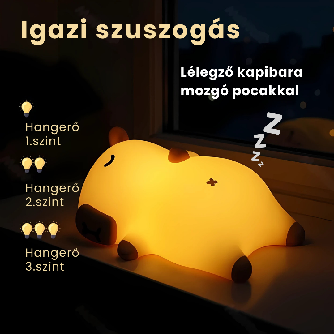 Csundi - a horkoló Kapibara Éjjeli LED Lámpa
