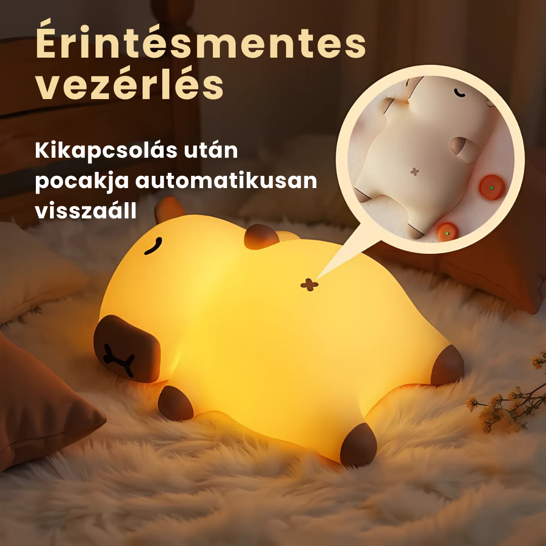 Csundi - a horkoló Kapibara Éjjeli LED Lámpa
