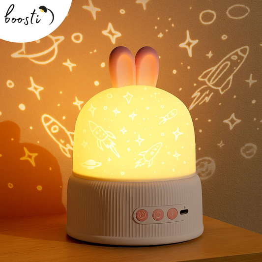 Mesekuckó - éjjeli lámpa projektor gyerekeknek esti mesemondáshoz fényjátékokkal