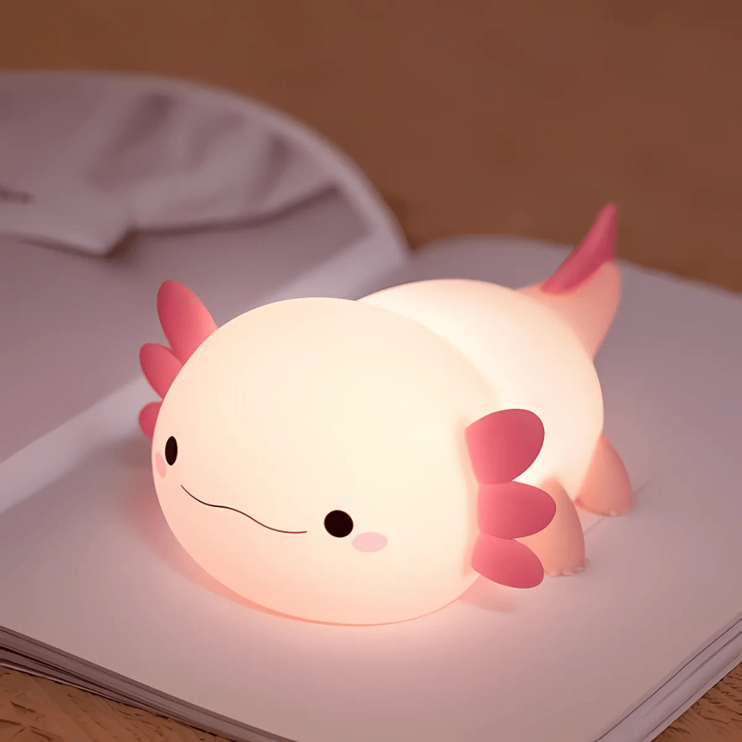 Mimi - a vidám Axolotl Éjjeli LED Lámpa