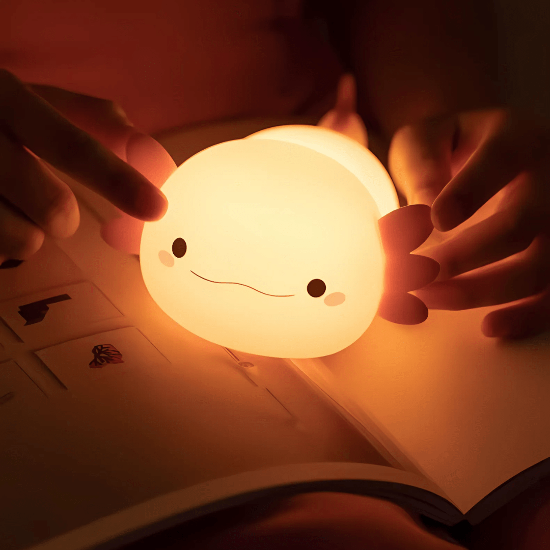 Mimi - a vidám Axolotl Éjjeli LED Lámpa