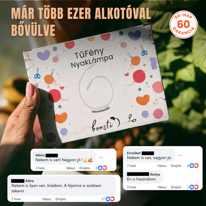 TűFény NyakLámpa – Nyakba Akasztható Lámpa Varráshoz, Kötéshez, Horgoláshoz
