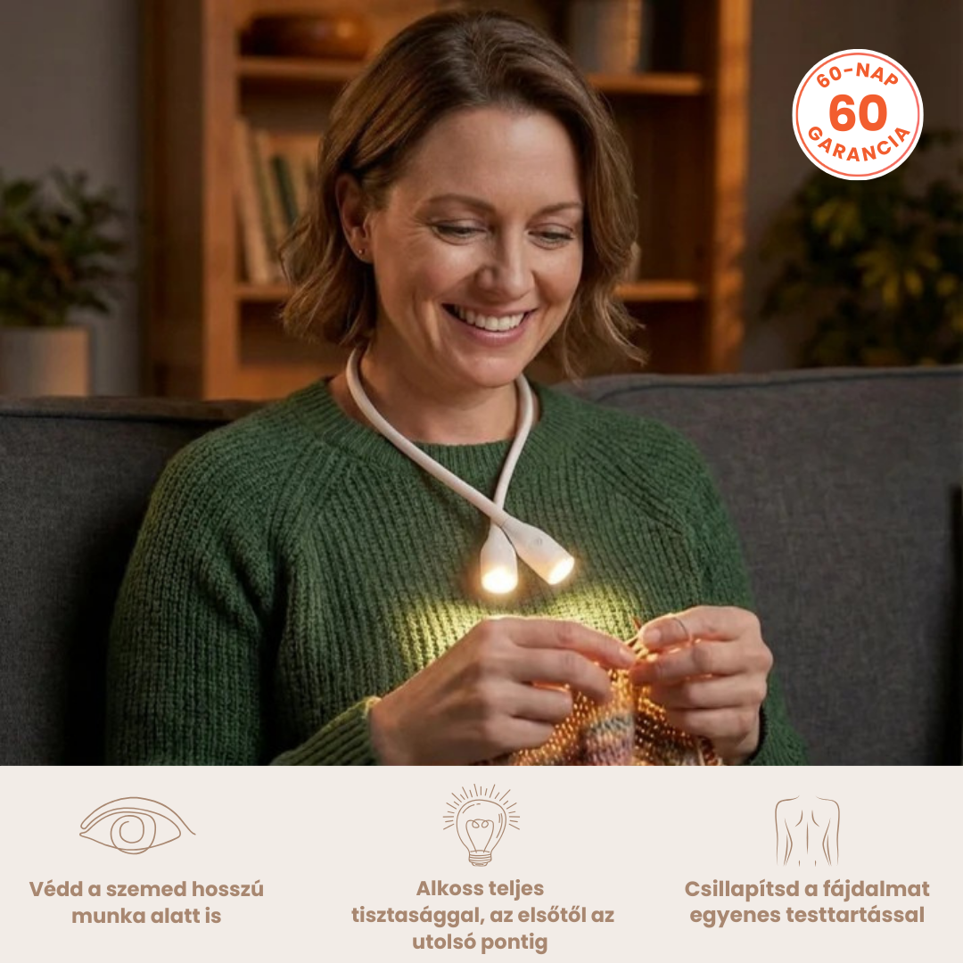 TűFény NyakLámpa – Nyakba Akasztható Lámpa Varráshoz