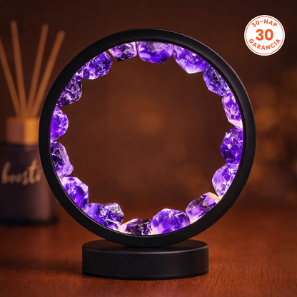 Béke vesz körül - Kézműves Ametiszt Kristály Lámpa