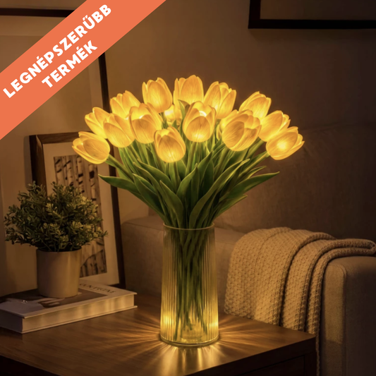 Örök Tulipán - Kézzel Készült Ragyogó Romantikus Tulipán Lámpa
