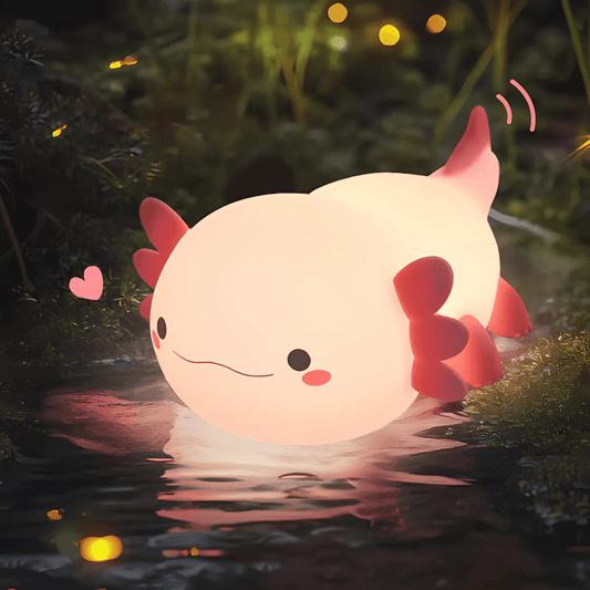 Mimi - a vidám Axolotl Éjjeli LED Lámpa