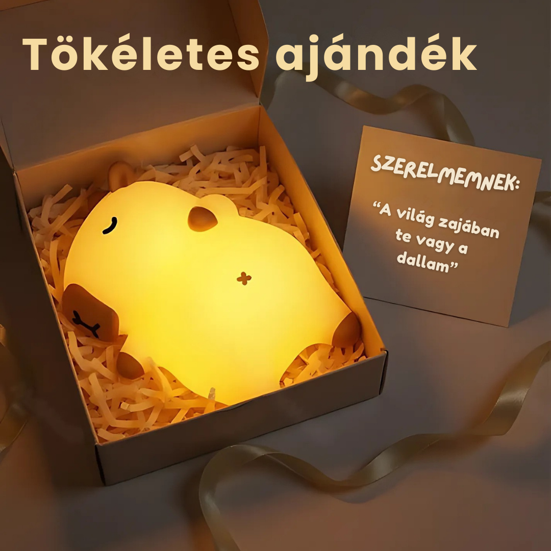 Csundi - a horkoló Kapibara Éjjeli LED Lámpa