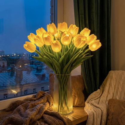 Örök Tulipán - Kézzel Készült Ragyogó Romantikus Tulipán Lámpa