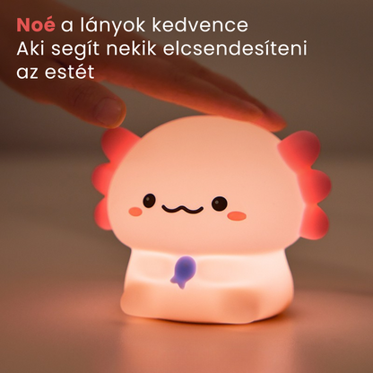 Noé - a BabyAxolotl Éjjeli LED Lámpa