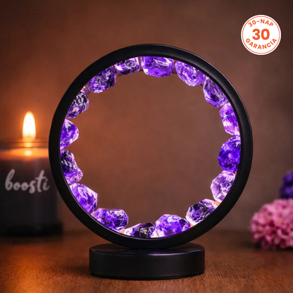 Béke vesz körül - Kézműves Ametiszt Kristály Lámpa