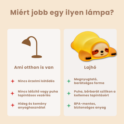 Lajhó – a Pihenés Professzora Lajhár Éjjeli LED Lámpa