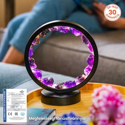 Béke vesz körül - Kézműves Ametiszt Kristály Lámpa