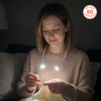 TűFény NyakLámpa – Nyakba Akasztható Lámpa Varráshoz, Kötéshez, Horgoláshoz és Olvasáshoz