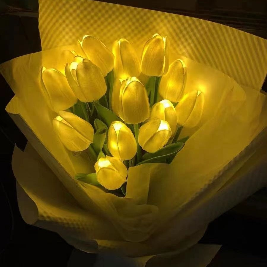 Örök Tulipán - Kézzel Készült Ragyogó Romantikus Tulipán Lámpa