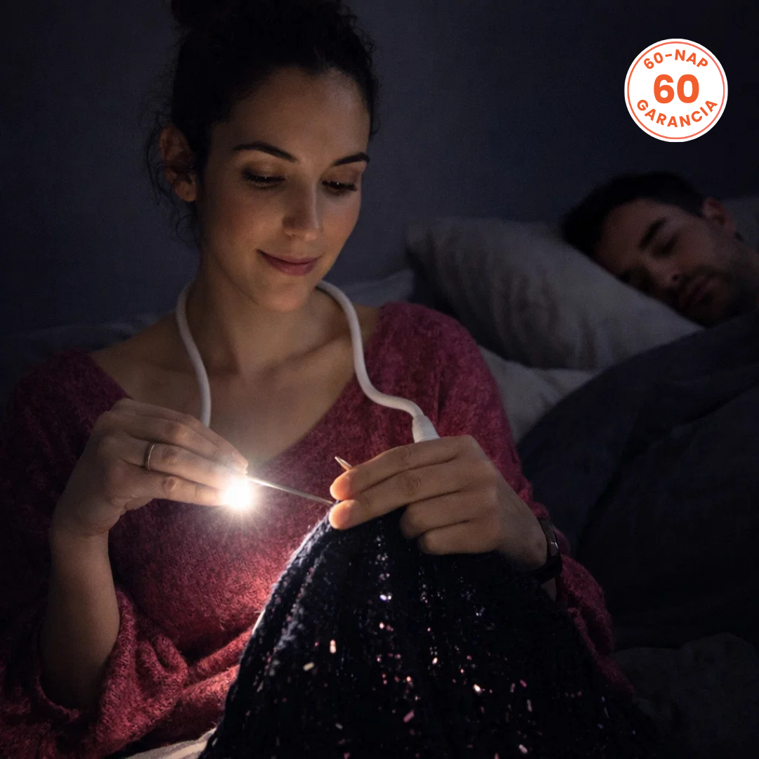 TűFény NyakLámpa – Nyakba Akasztható Lámpa Varráshoz, Kötéshez, Horgoláshoz és Olvasáshoz