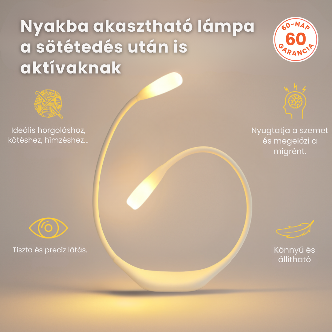 TűFény NyakLámpa – Nyakba Akasztható Lámpa Varráshoz