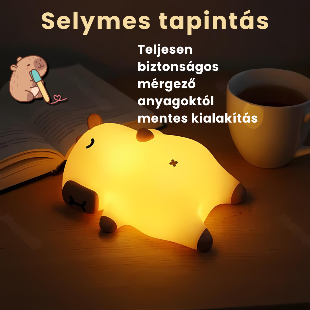 Csundi - a horkoló Kapibara Éjjeli LED Lámpa