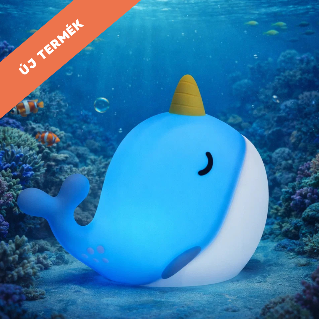 Bubi – a kíváncsi Bálna Éjjeli LED Lámpa
