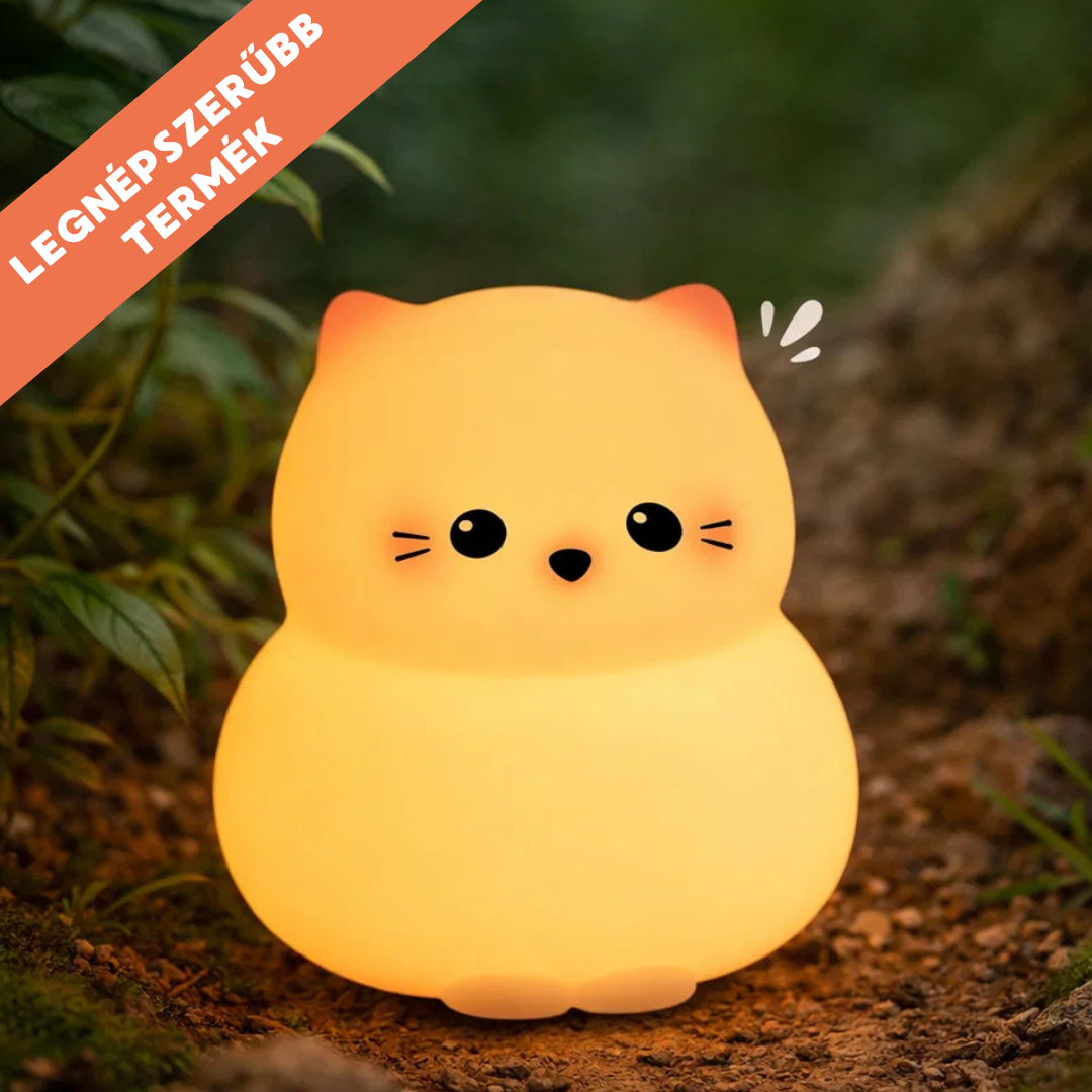 Mici - a kiváncsi Macska Éjjeli LED Lámpa