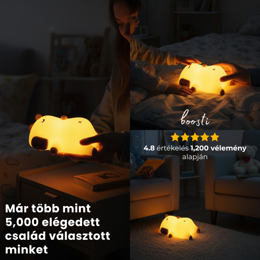Csundi - a horkoló Kapibara Éjjeli LED Lámpa