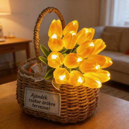 Örök Tulipán - Kézzel Készült Ragyogó Romantikus Tulipán Lámpa