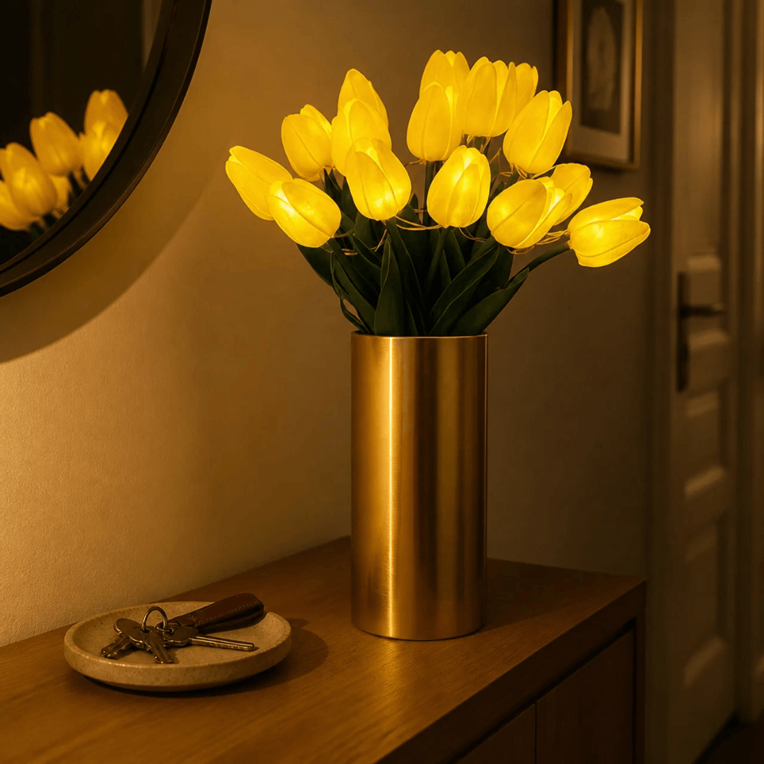Örök Tulipán - Kézzel Készült Ragyogó Romantikus Tulipán Lámpa