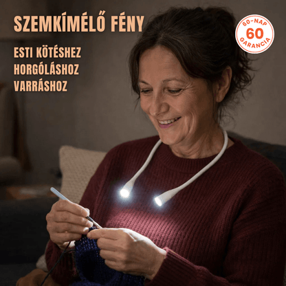 TűFény NyakLámpa – Nyakba Akasztható Lámpa Varráshoz, Kötéshez, Horgoláshoz